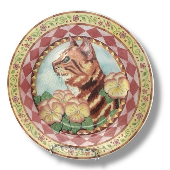 Cat’s Meow Plate Decorative Collectible Vintage 1994 Andrea by Sadek 8 1/4” - Picture 8 of 16